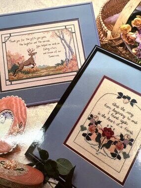 Forget Me Not Cross-Stitch Pattern Booklet - Deer & Floral Designs